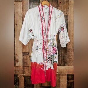 Juguemm Japanese Kimono Womens Vintage Cotton Cherry Blossom Asian 42"